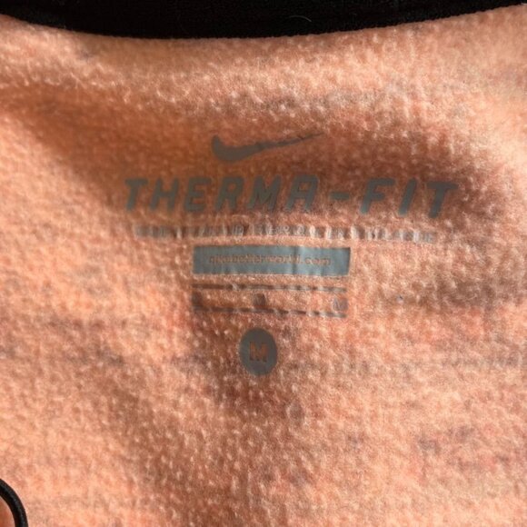 Nike Therma Fit Hoodie Jacket Zip Up Womens Size M Pink Black u - Picture 8 of 10